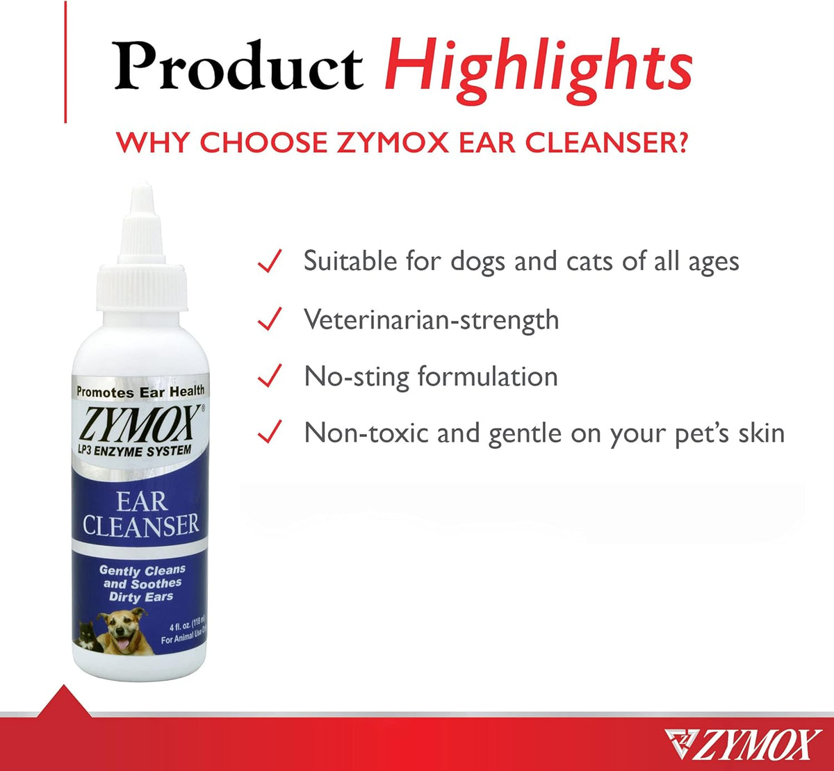 Zymox Ear Cleanser with Bio-Active Enzymes, 4 Oz.