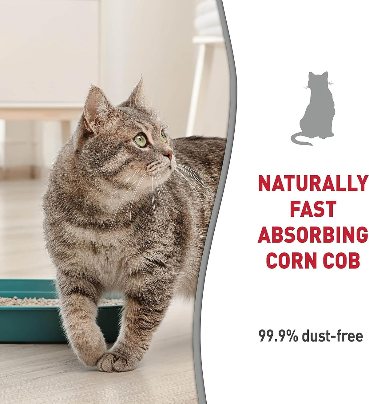 Nature’S Miracle Premium Clumping Corn Cob Litter, 4.5 Kg, Made with Real Corn Cob for Fast-Clumping Litter for Multi-Cat Households