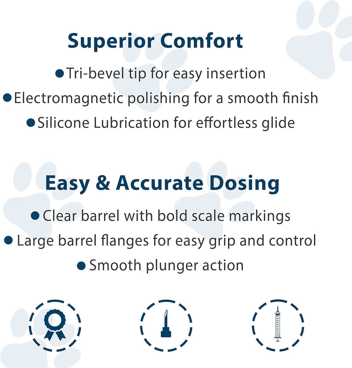 Vetrx U-100 Pet Insulin Syringes, Comfortable and Accurate Dosing of Insulin for Pets, Compatible with Any U-100 Strength Insulin, Size: 3/10Cc, 29G X 1/2’’, 100 Ct Box