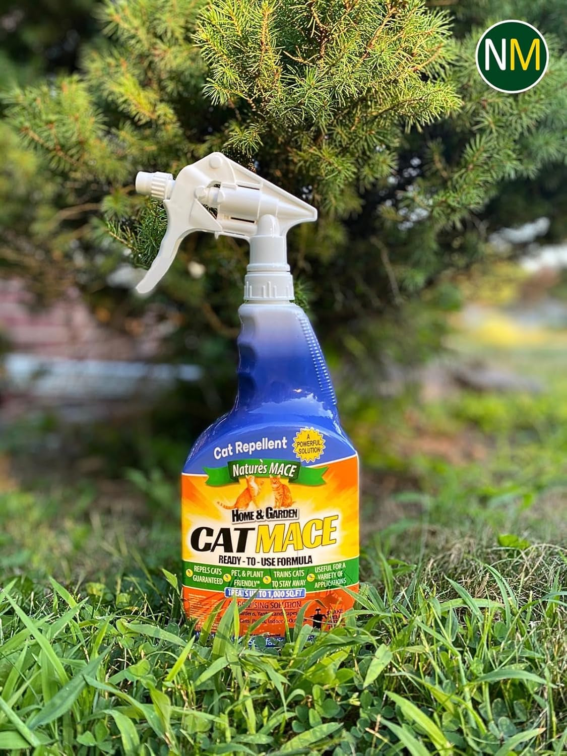 Nature’S MACE Cat MACE, Cat Repellent Spray, 1 Gallon, Keep Cats Out of Your Lawn and Garden, Cat Repellent Outdoor to Keep Cats Away, Indoor, Safe to Use around People, Pets, & Plants