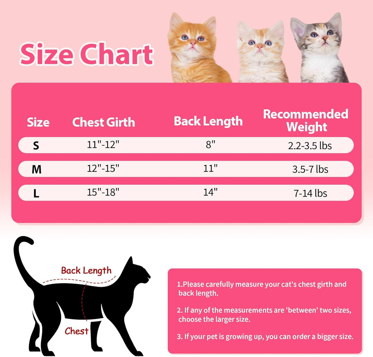 2 PCS Cat Recovery Suit for Spay Abdominal Wounds, Cat Onesie for Cats after Surgery, Cat Surgery Recovery Suit Female Breathable E-Collar Alternative Kitten Onesie for Cats anti Licking (Medium)