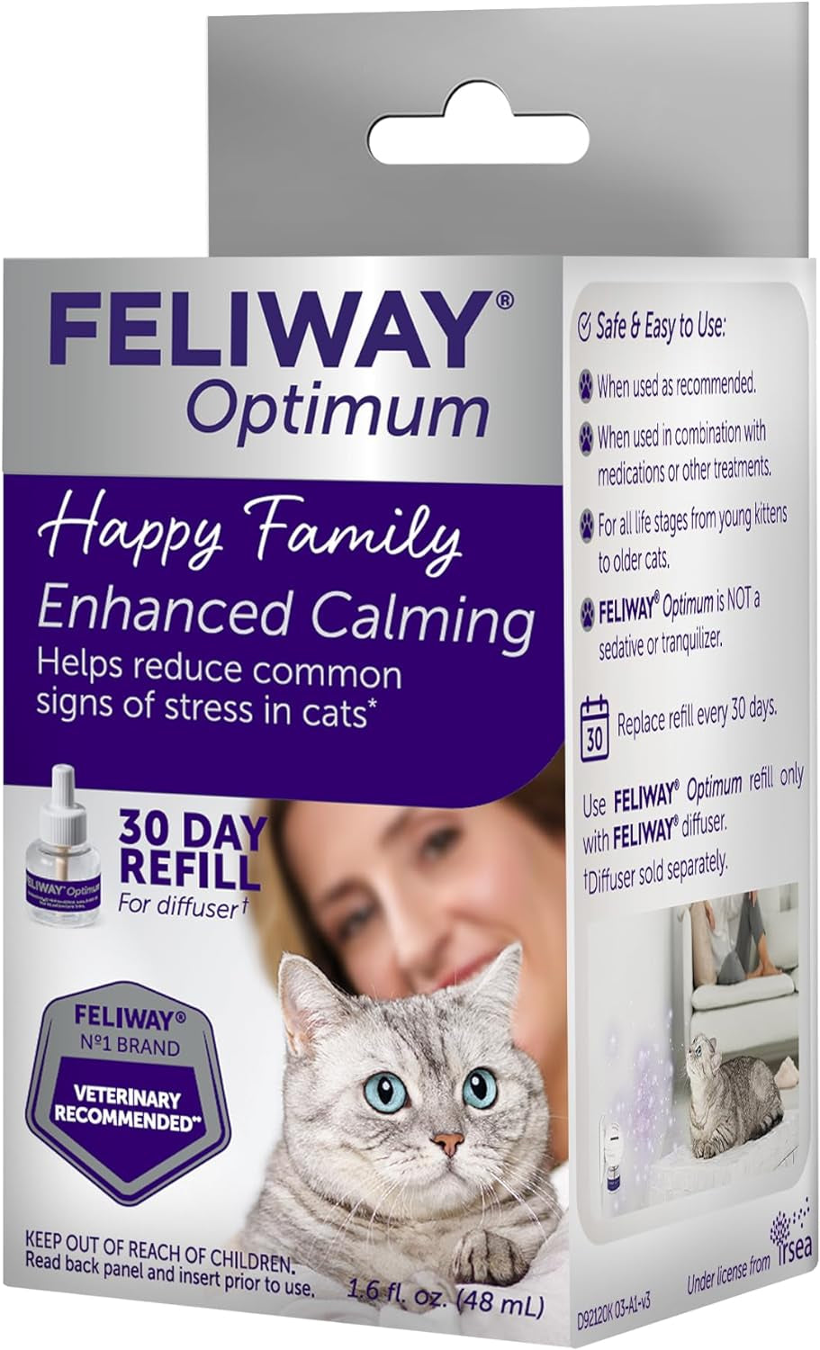 Optimum, Enhanced Calming Pheromone 30-Day Refill – 1 Pack