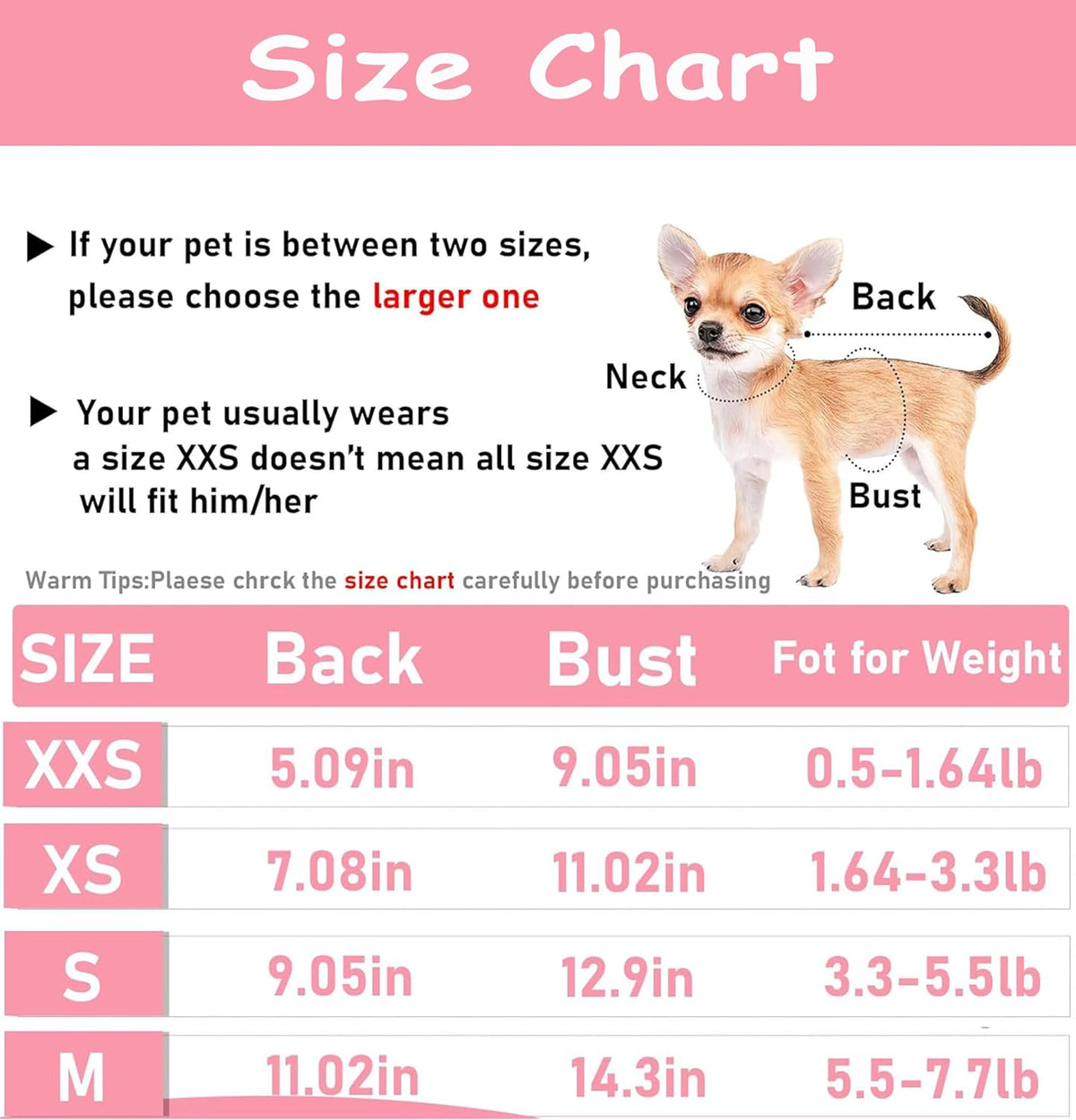 2 Pieces XXS Dog Sweater for Small Dogs - Leopard Teacup Chihuahua & Yorkie Puppy Clothes (Pink+Red, Xx-Small)