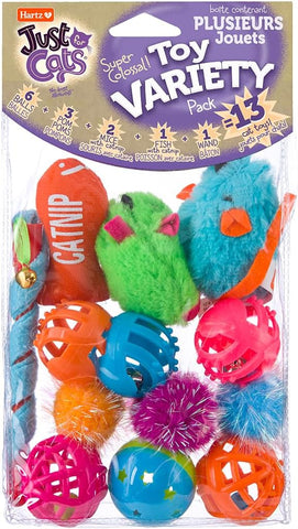 Just for Cats Toy Variety Pack - 13 Piece, All Breed Sizes