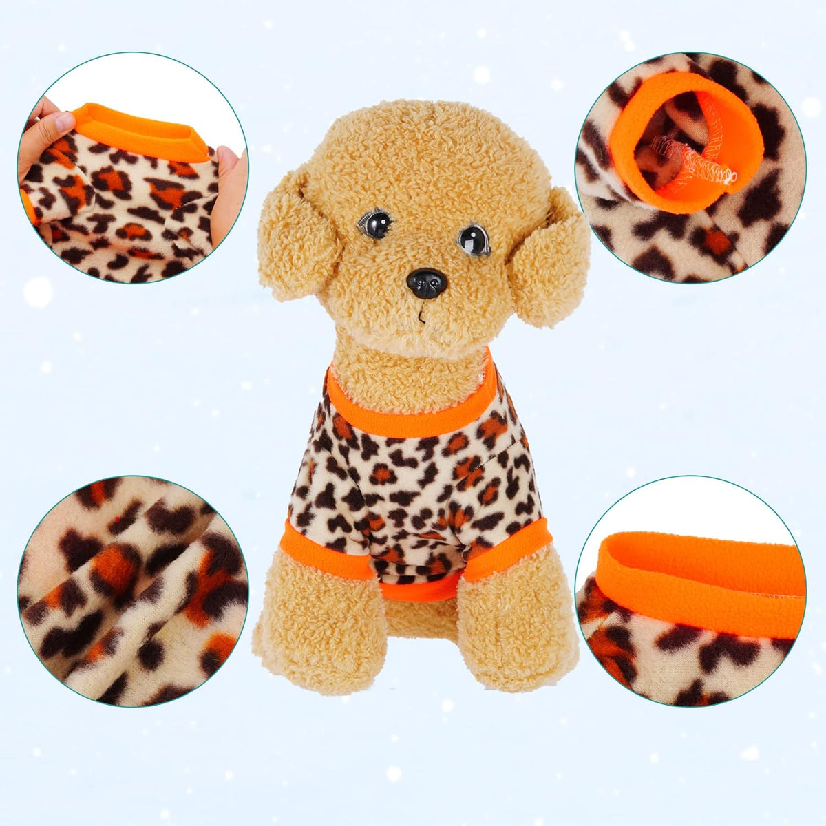 4 Pieces Dog Fleece Sweaters Puppy Warm Sweater Doggie Sweatshirt Soft Fleece Dog Pajamas Puppy Clothes Winter Dog Outfits for Small Puppy Dog Cat Pets (X-Small)