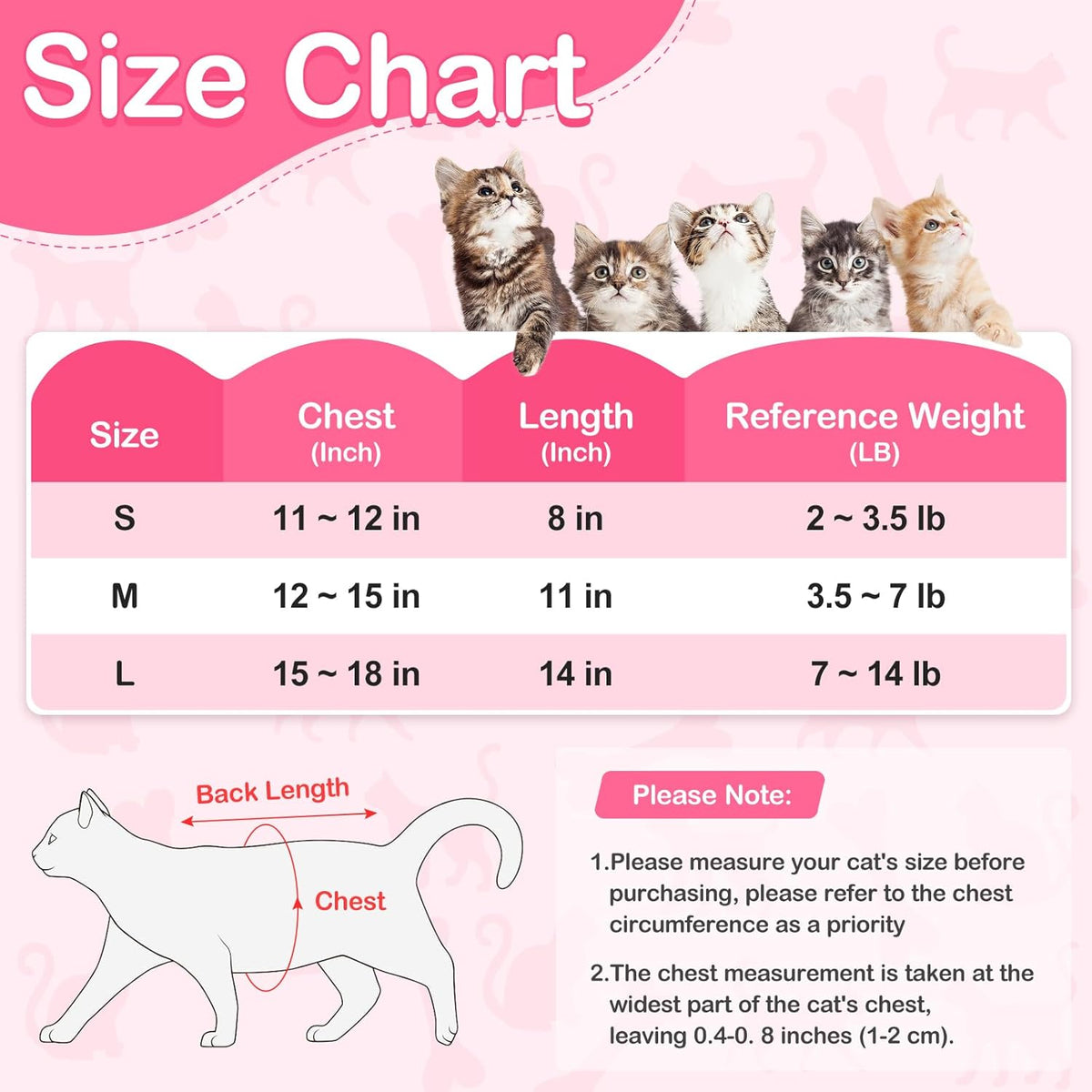 Cat Recovery Suit for Abdominal Wounds or Skin Diseases, Cat Onesie for Cats after Surgery Female Kitten Recovery Suit, Breathable E-Collar Alternative for Cats after Spay anti Licking Wounds