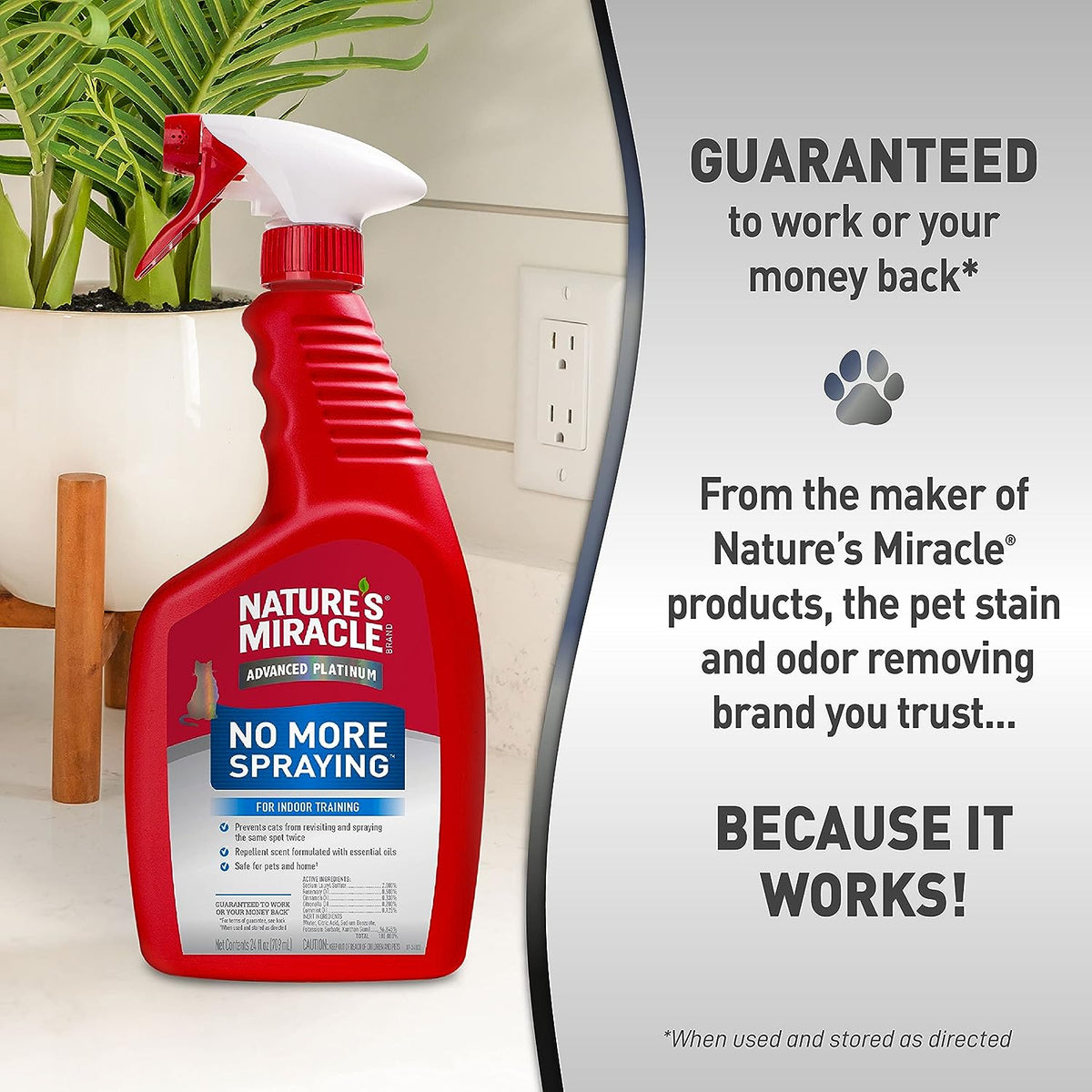 Advanced Platinum No More Spraying, 24 Ounces, Helps Discourage Repetitive Cat Spraying