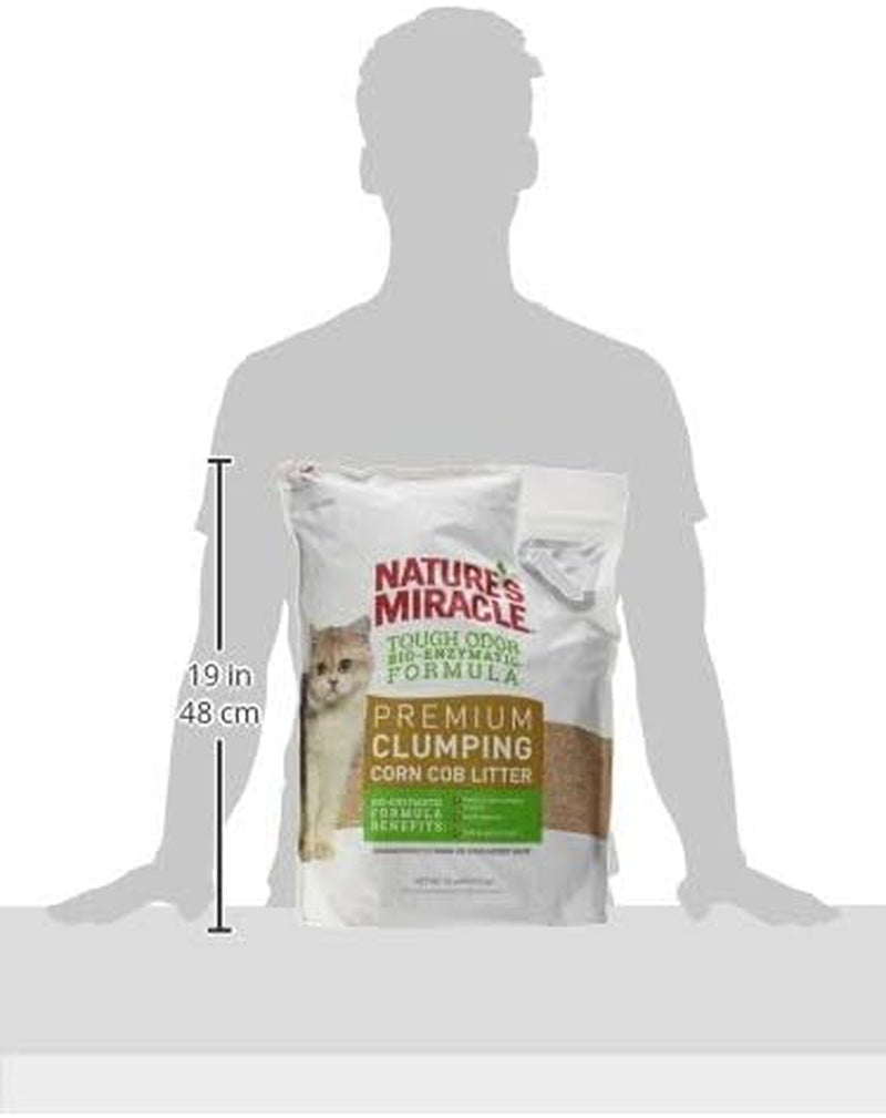 Nature’S Miracle Premium Clumping Corn Cob Litter, 4.5 Kg, Made with Real Corn Cob for Fast-Clumping Litter for Multi-Cat Households