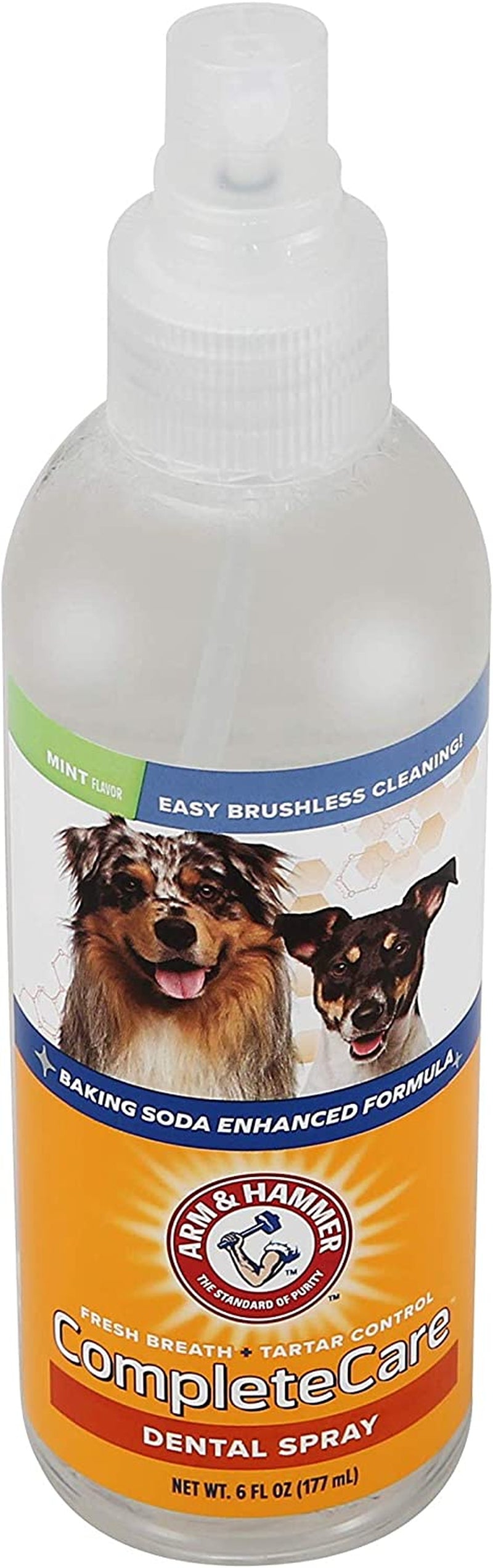 Complete Care Dog Dental Spray, 6 Fl Oz | Mint Flavor Dog Dental Spray for Easy Brushless Cleaning | Baking Soda Enhanced Formula for Fresh Breath and Tartar Control