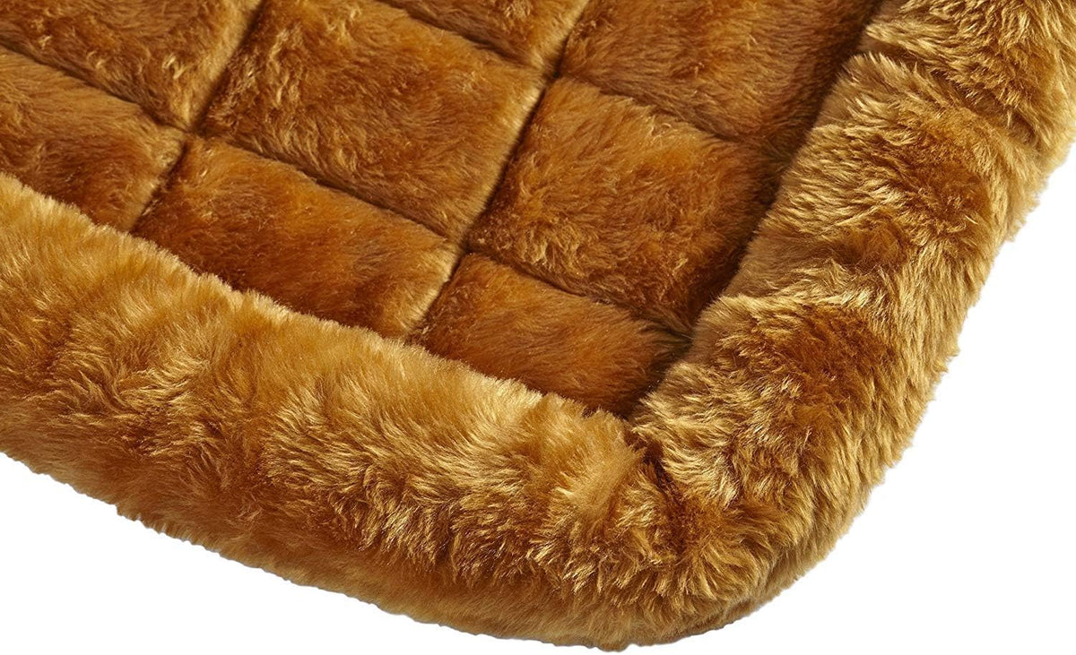 Cinnamon 18-Inch Pet Bed W/ Comfortable Bolster | Ideal for Small Breeds & Fits an 18-Inch Crate | Easy Maintenance Machine Wash & Dry